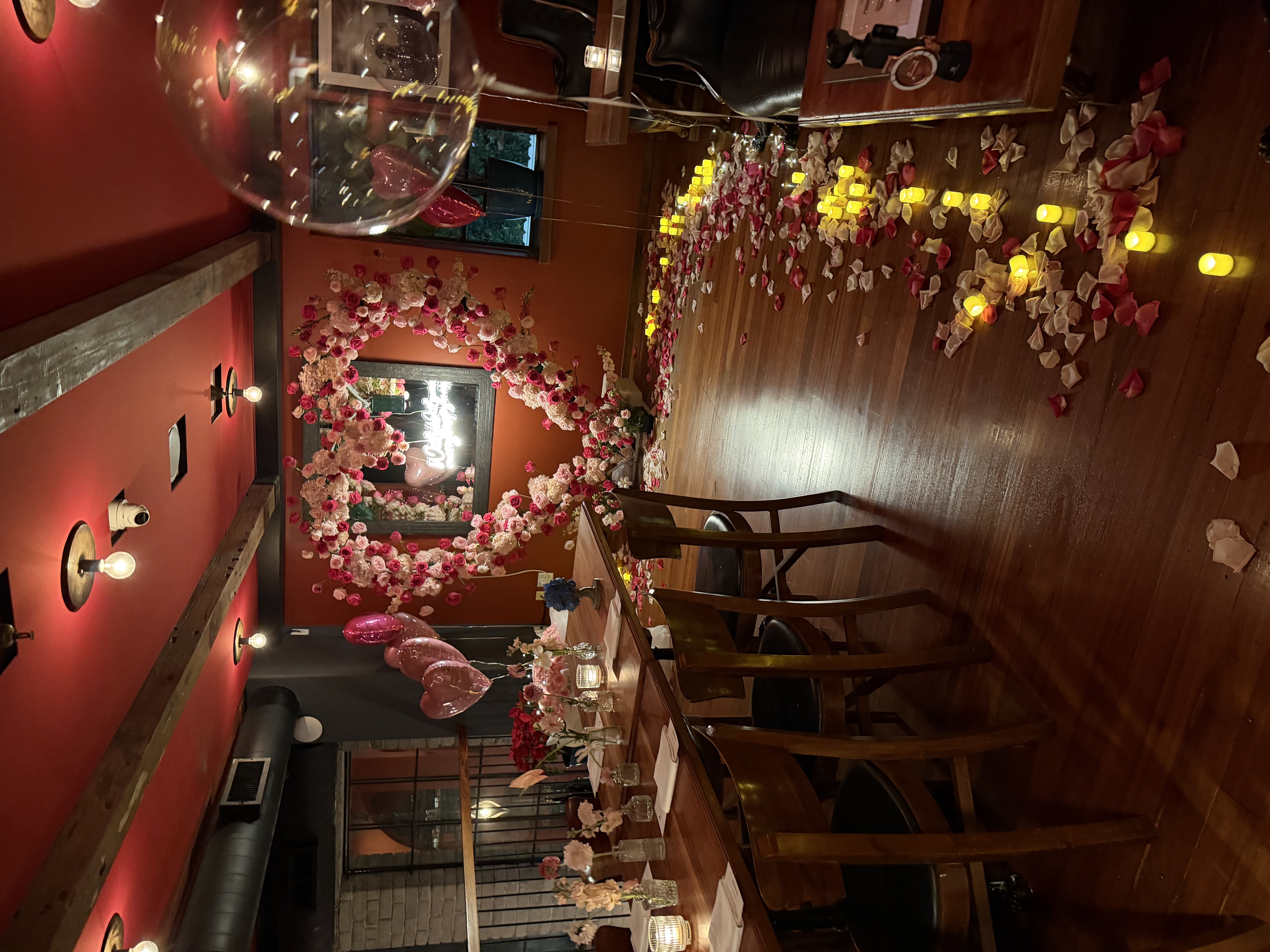 Red & Pink Heart Arch Proposal Setup