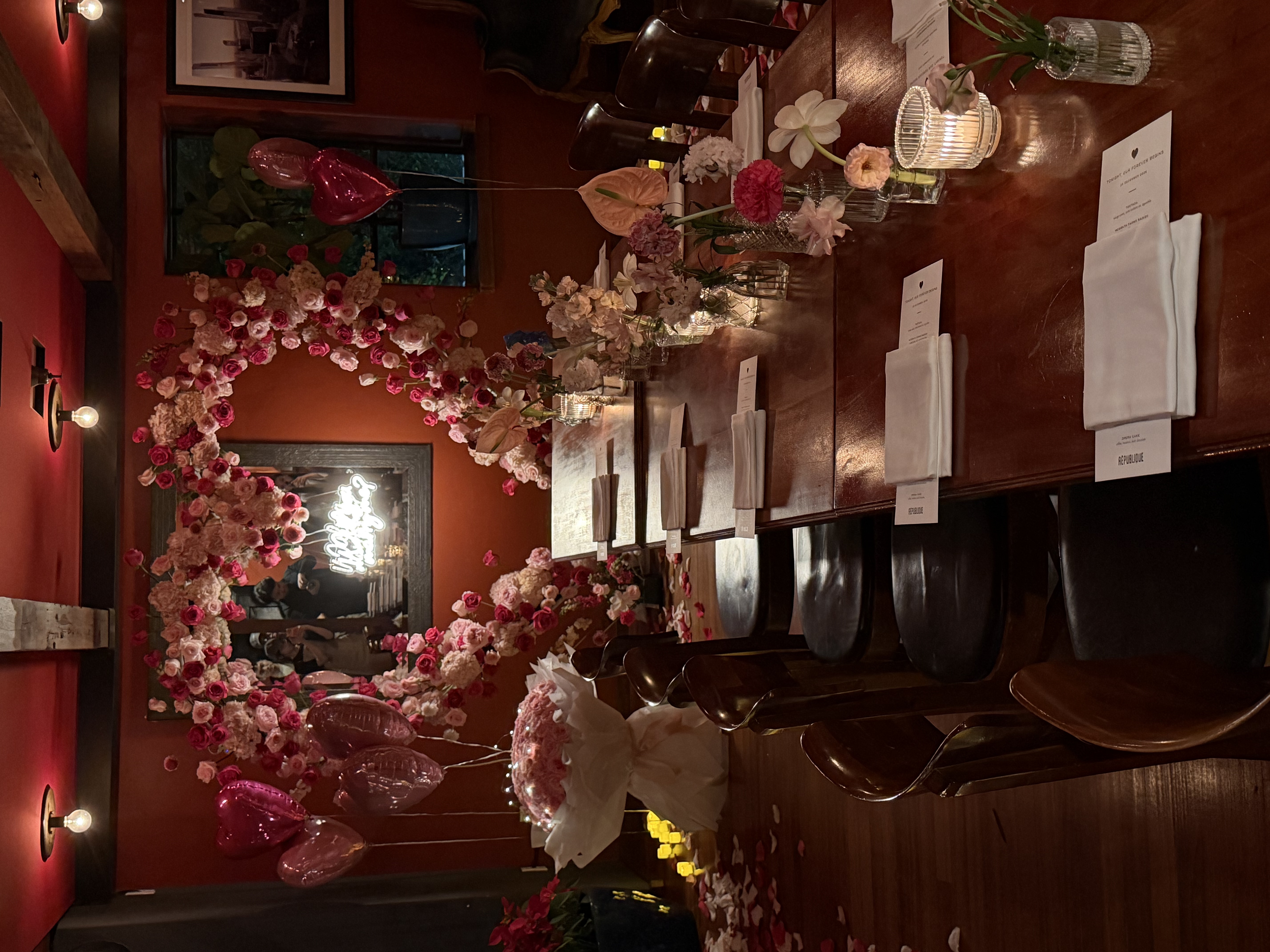 Red & Pink Heart Arch Proposal Setup