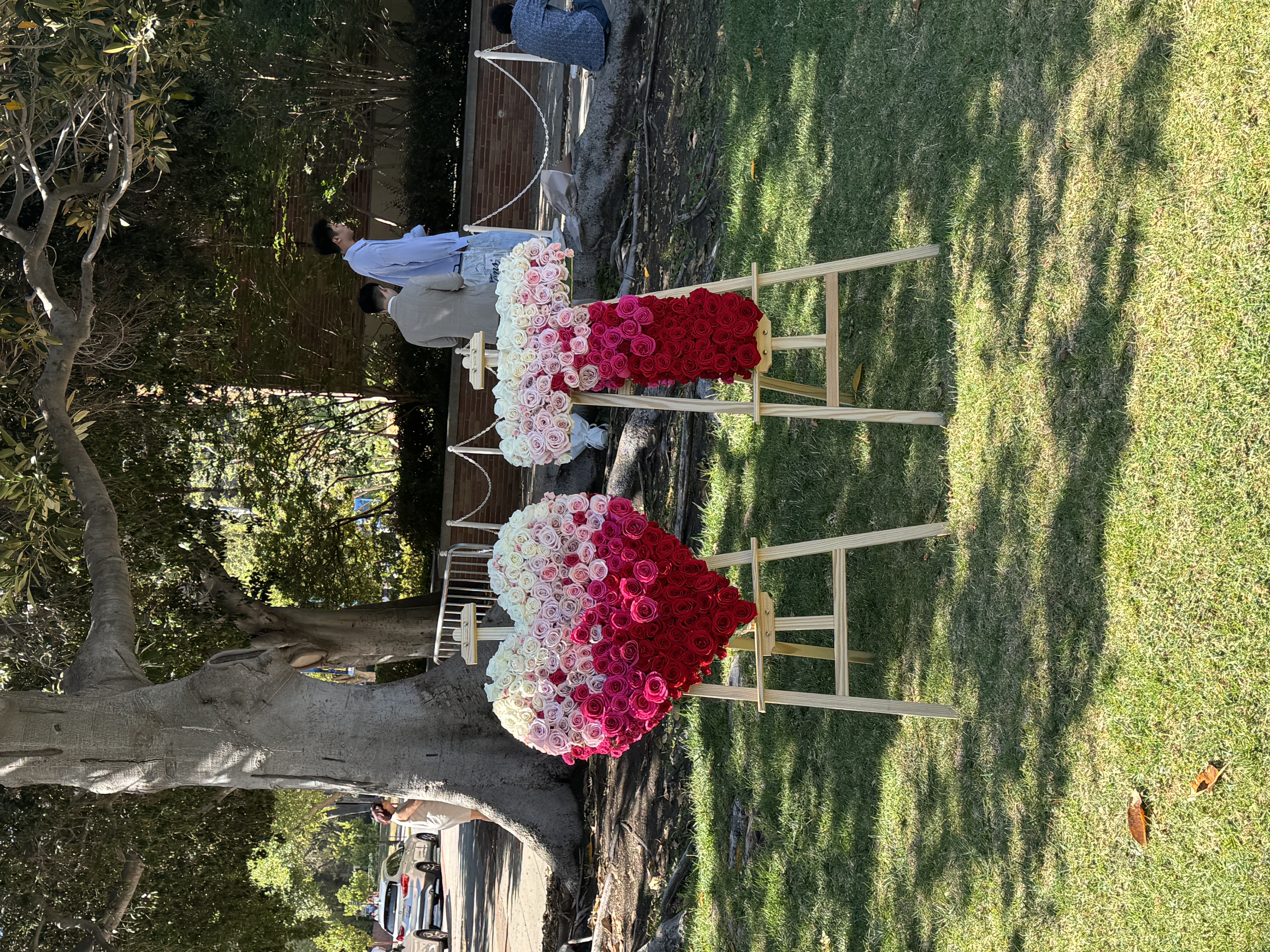 81cm Gradient Floral Graduation Wooden Sign (Nude Pink, Pink & Fuchsia)