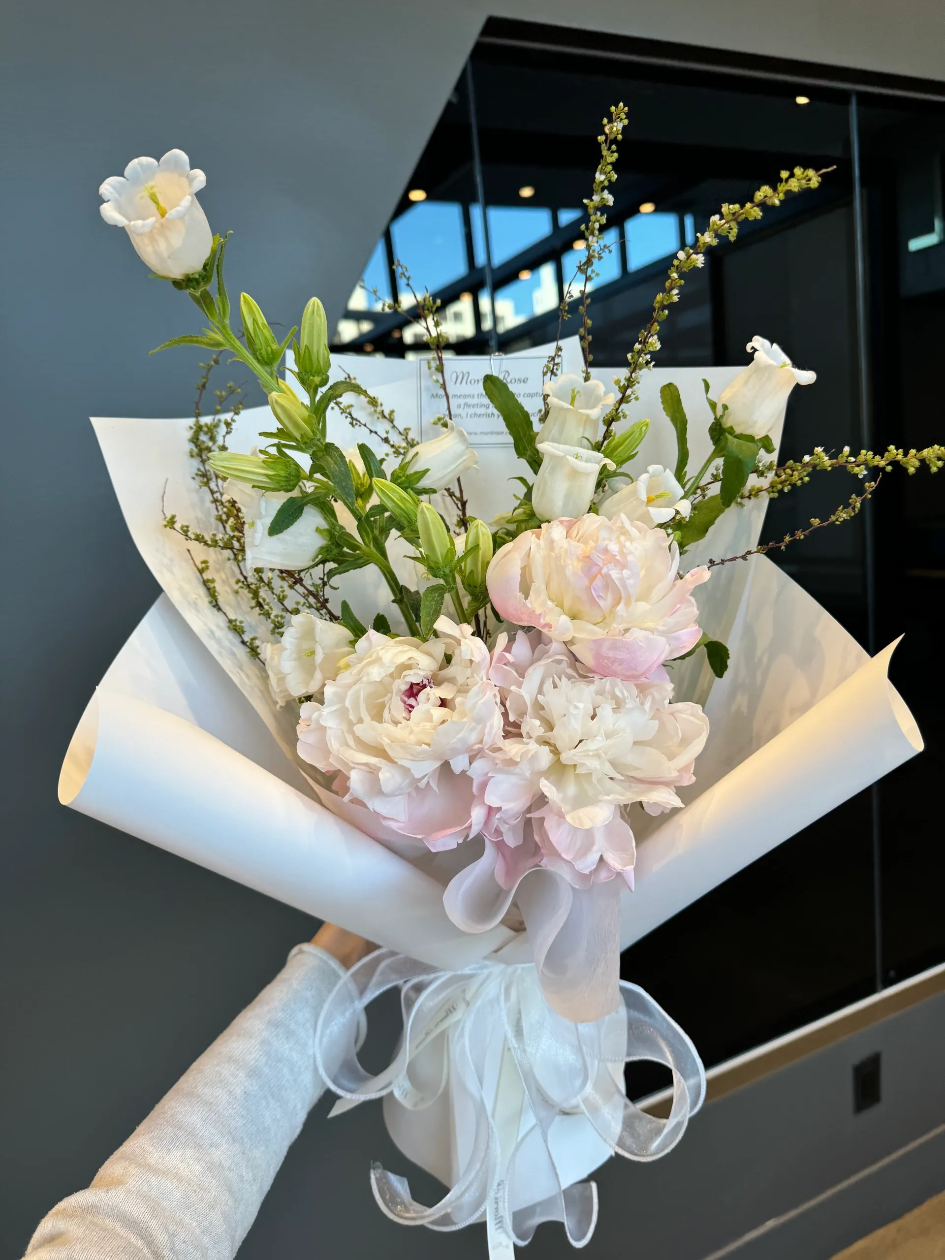 Pink Peony Wind Bells&Snow Willow