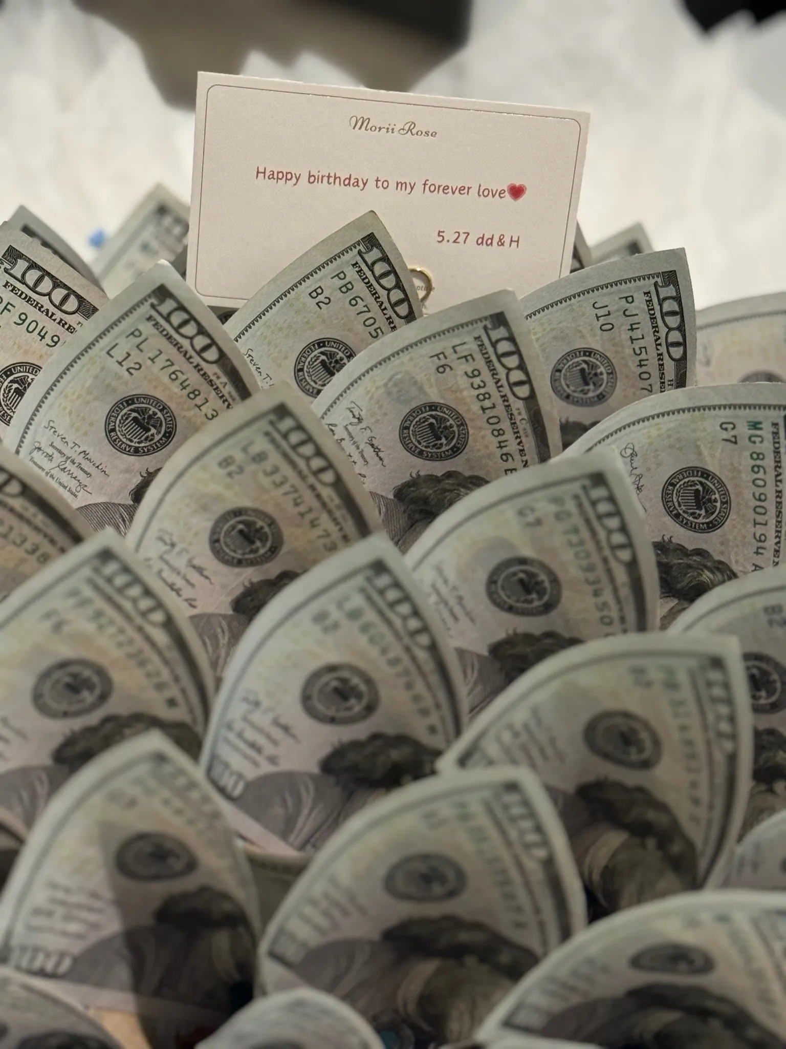 37 Hundred Dollar Bill Bouquet