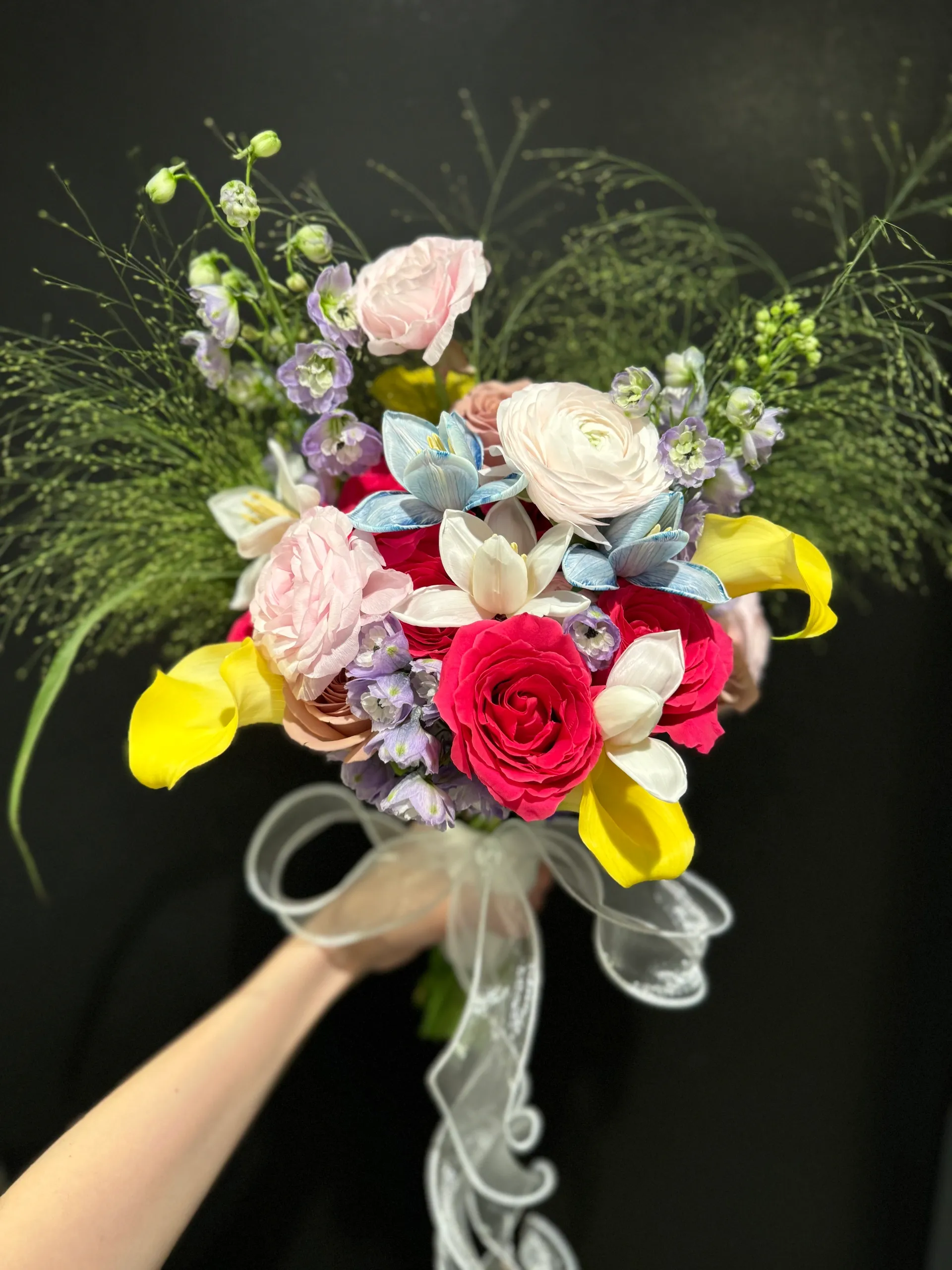 Dopamine-Colored Bridal Bouquet