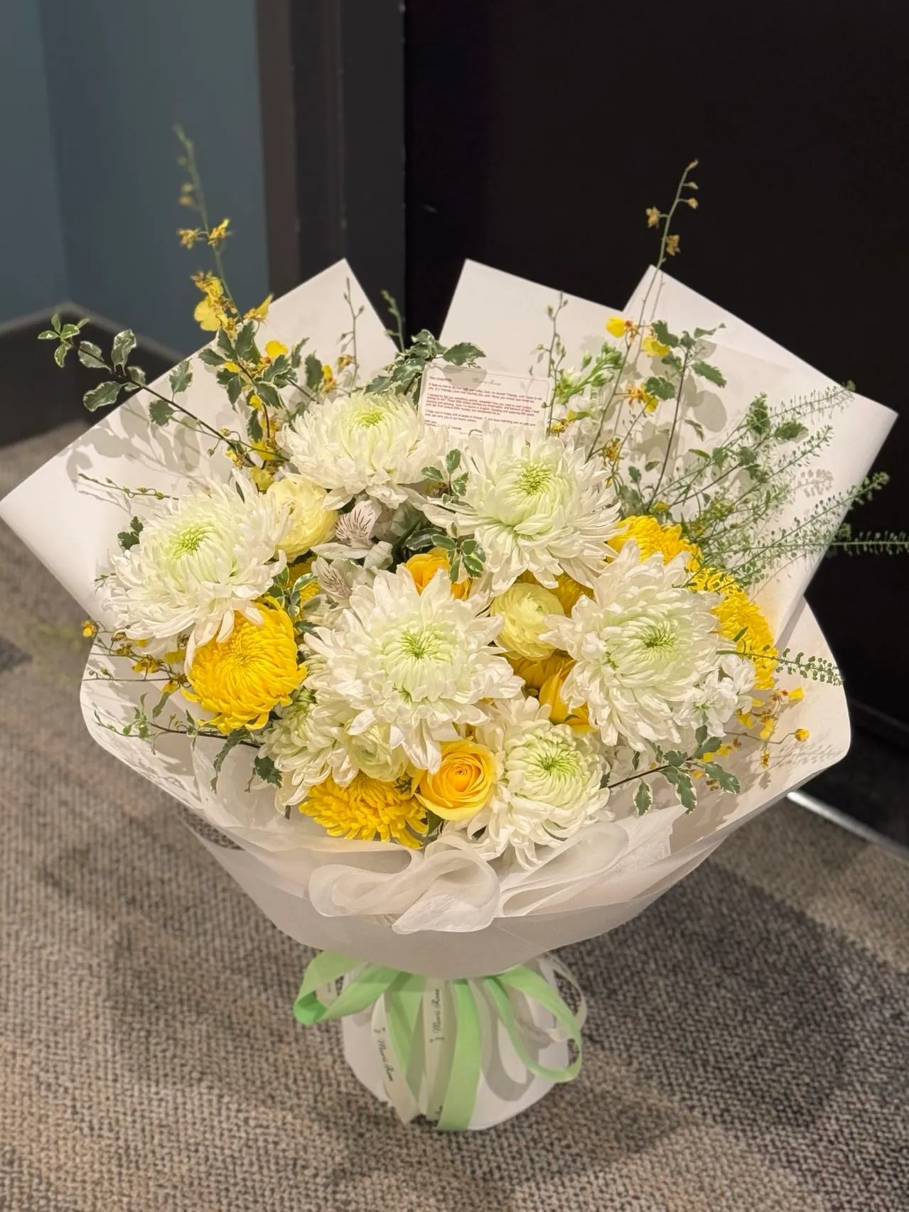 Chrysanthemum & Sunlit Whisper