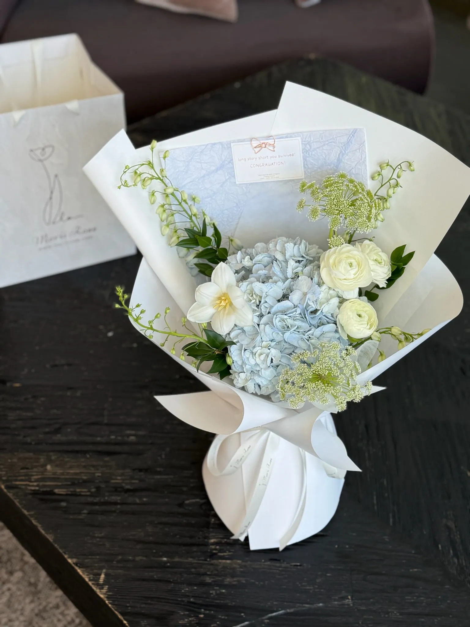 Hydrangea and Peony Bouquet